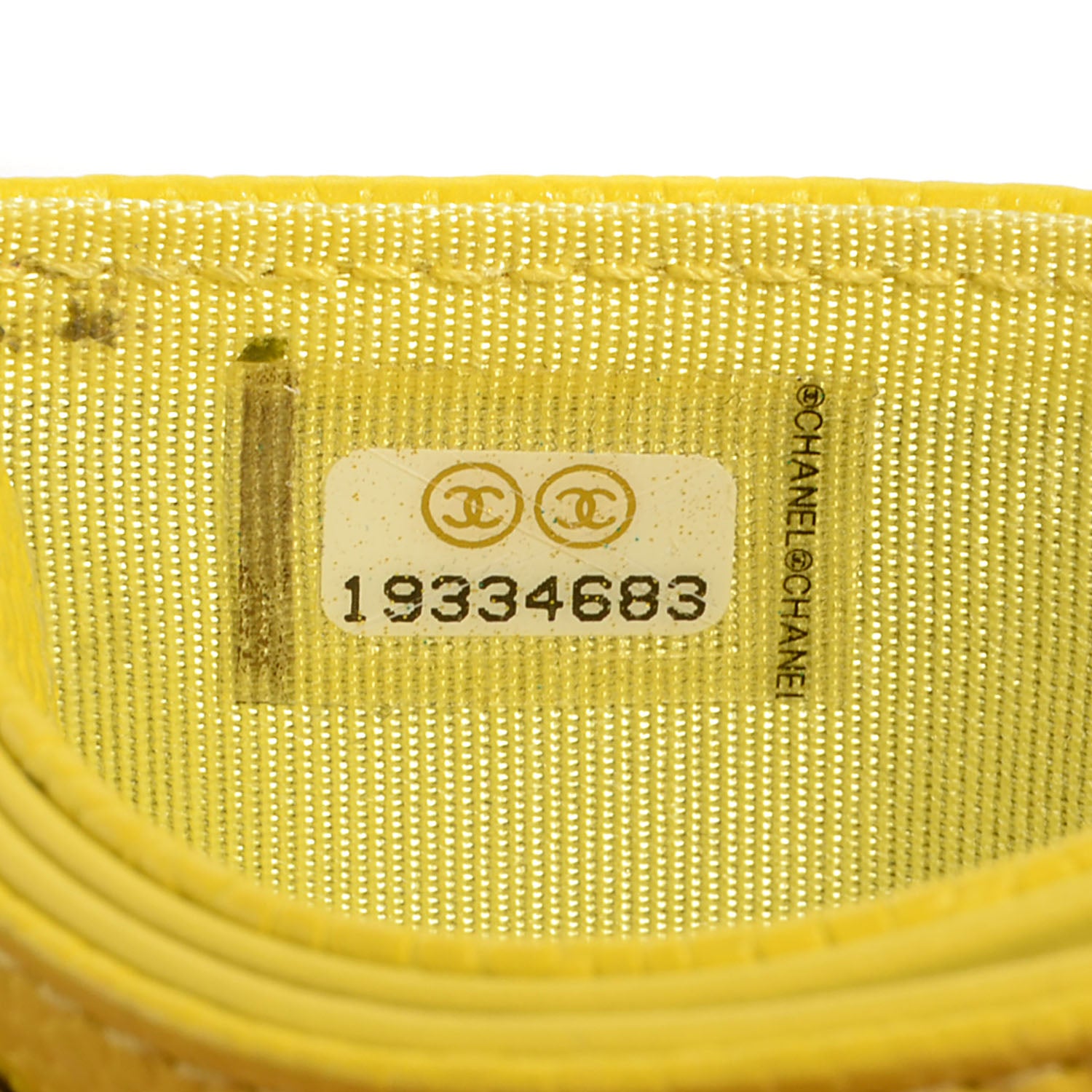 Chanel Caviar Timeless CC Card Holder Yellow 5 of 8