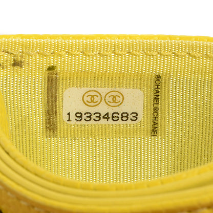 Chanel Caviar Timeless CC Card Holder Yellow 5 of 8
