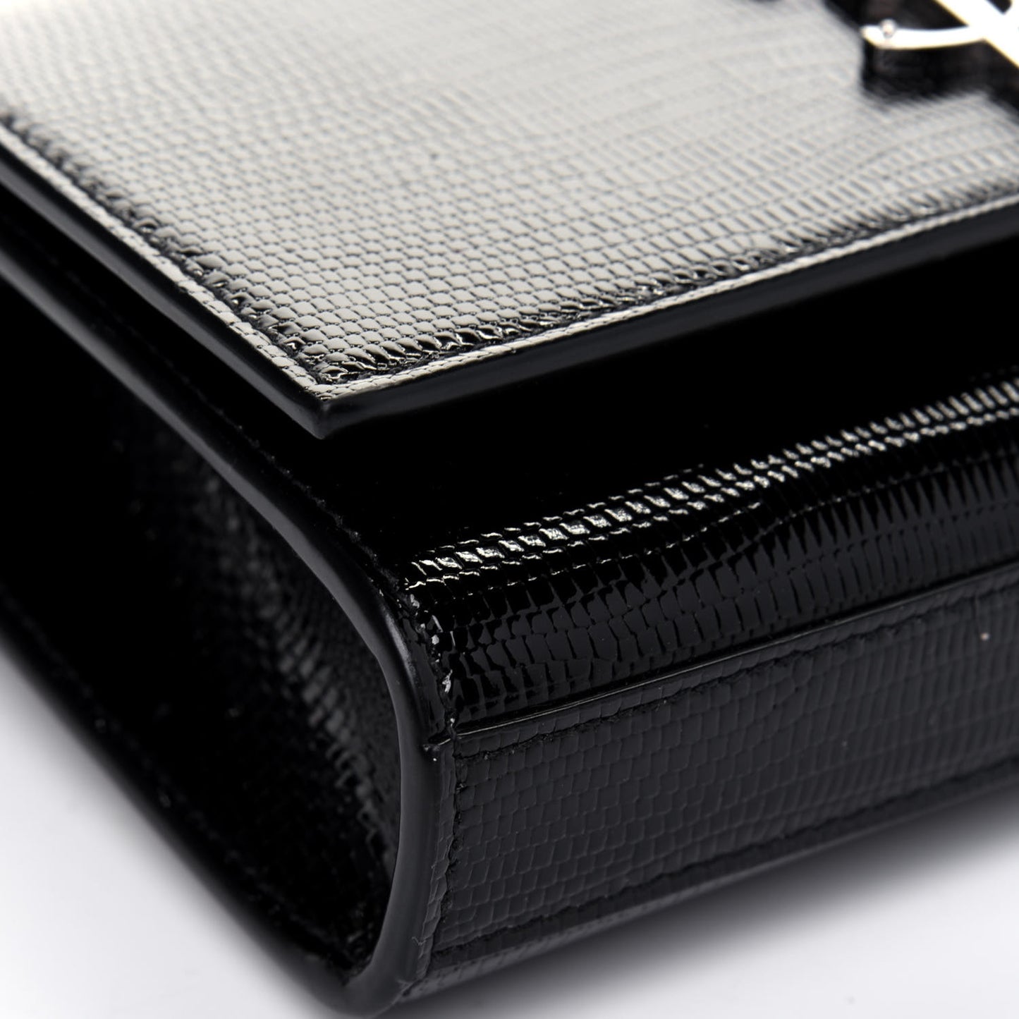 Calfskin Lizard Embossed Monogram Kate Belt Bag Black