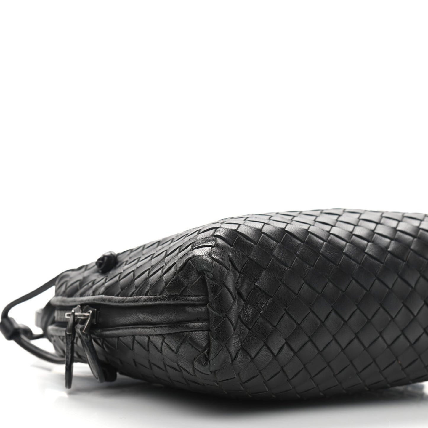 Nappa Intrecciato Nodini Crossbody Messenger Black