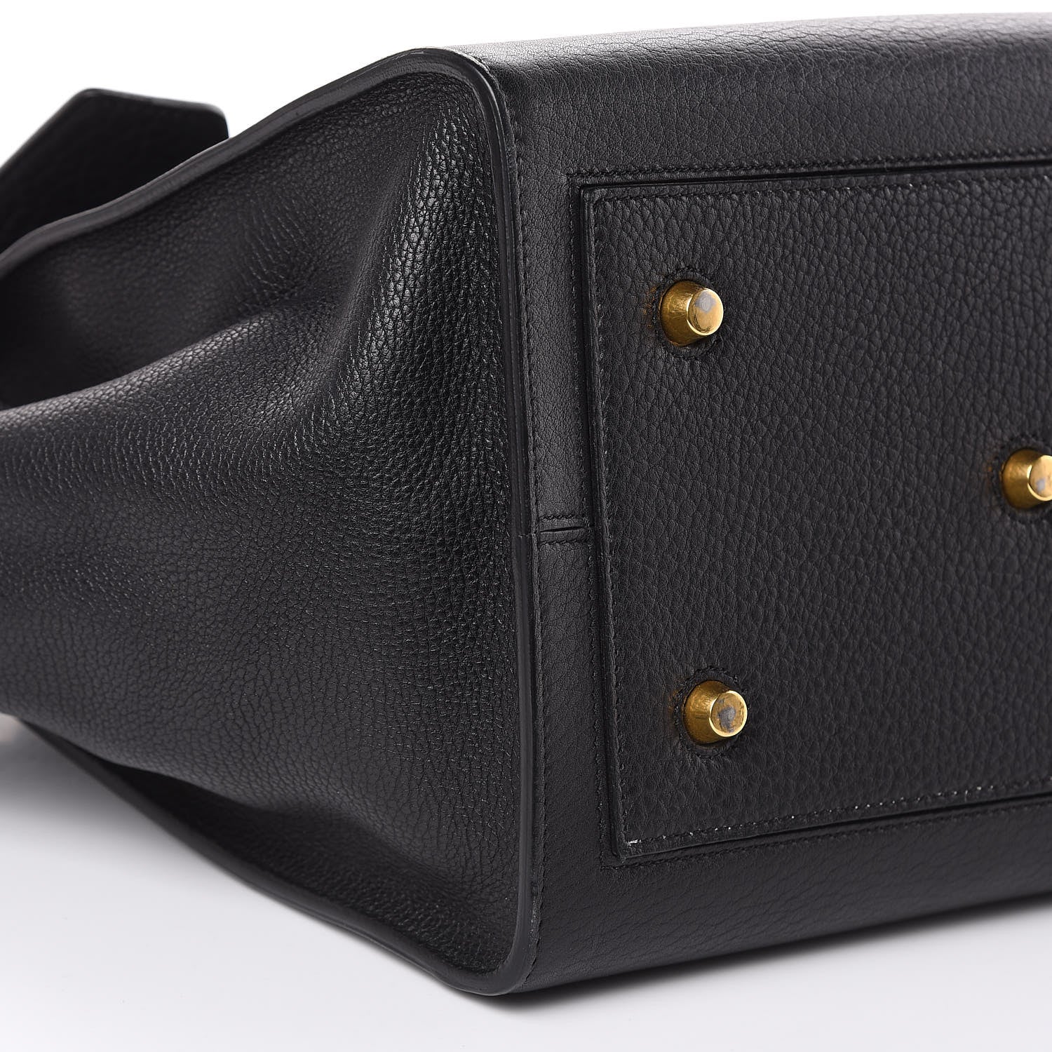 Celine Crisped Calfskin Medium Tie Knot Tote Black 7 of 17