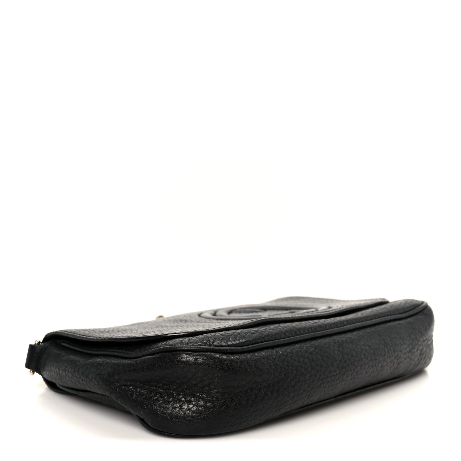 Gucci Pebbled Calfskin Medium Soho Flap Crossbody Black 4 of 11
