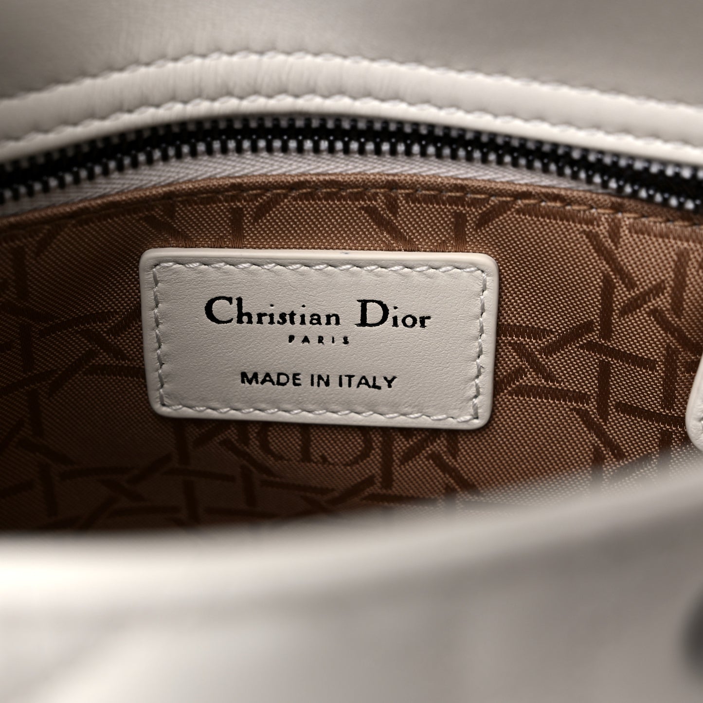 Lambskin Cannage Small My ABCDior Lady Dior White