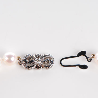 Mikimoto 18K White Gold Akoya Cultured Pearl 8mm Strand Necklace and Earring Set 5 of 6