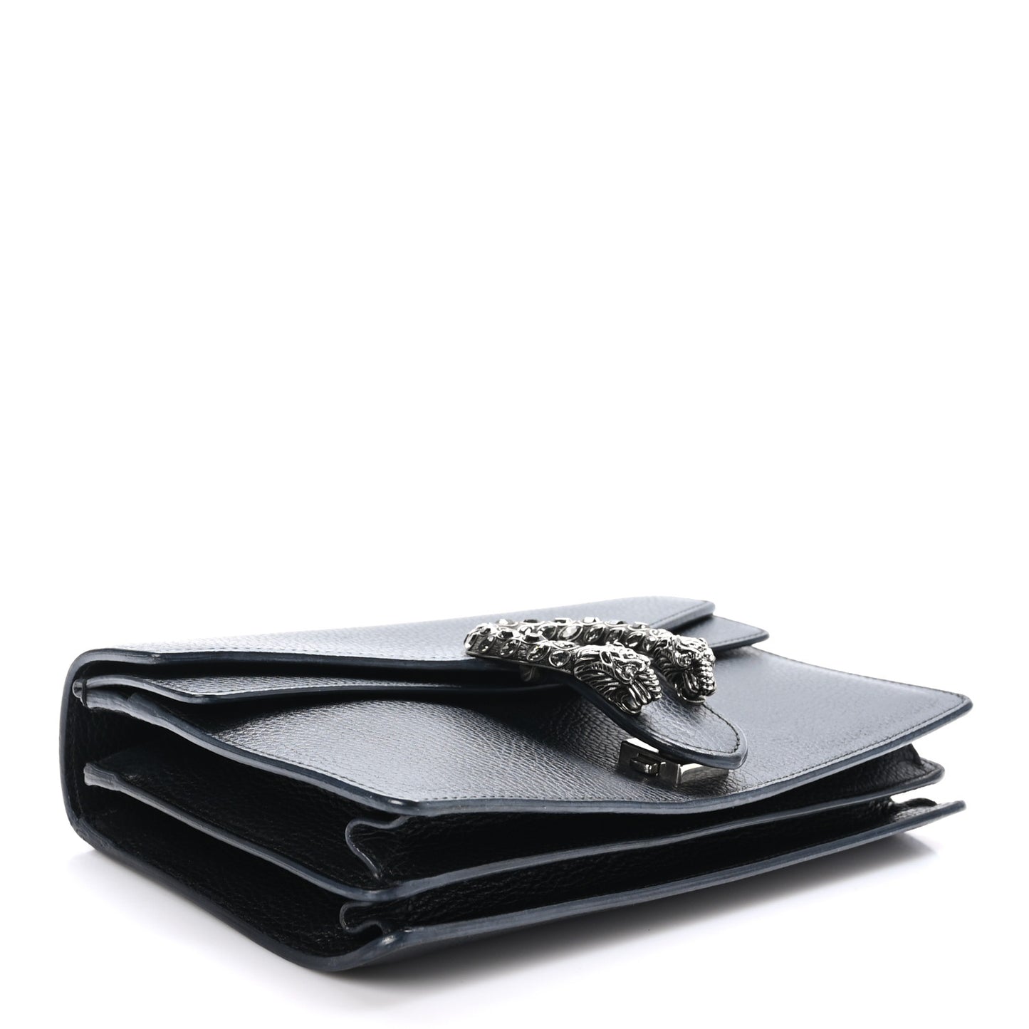 Pebbled Calfskin Small Dionysus Shoulder Bag Black