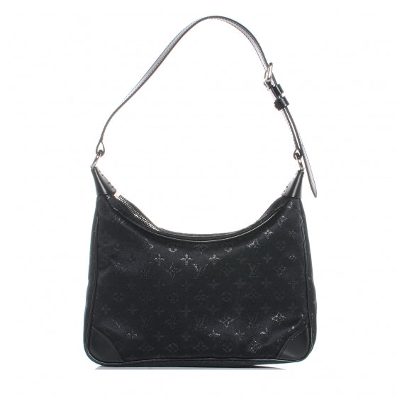 Louis Vuitton Satin Monogram Little Boulogne Black 1 of 7