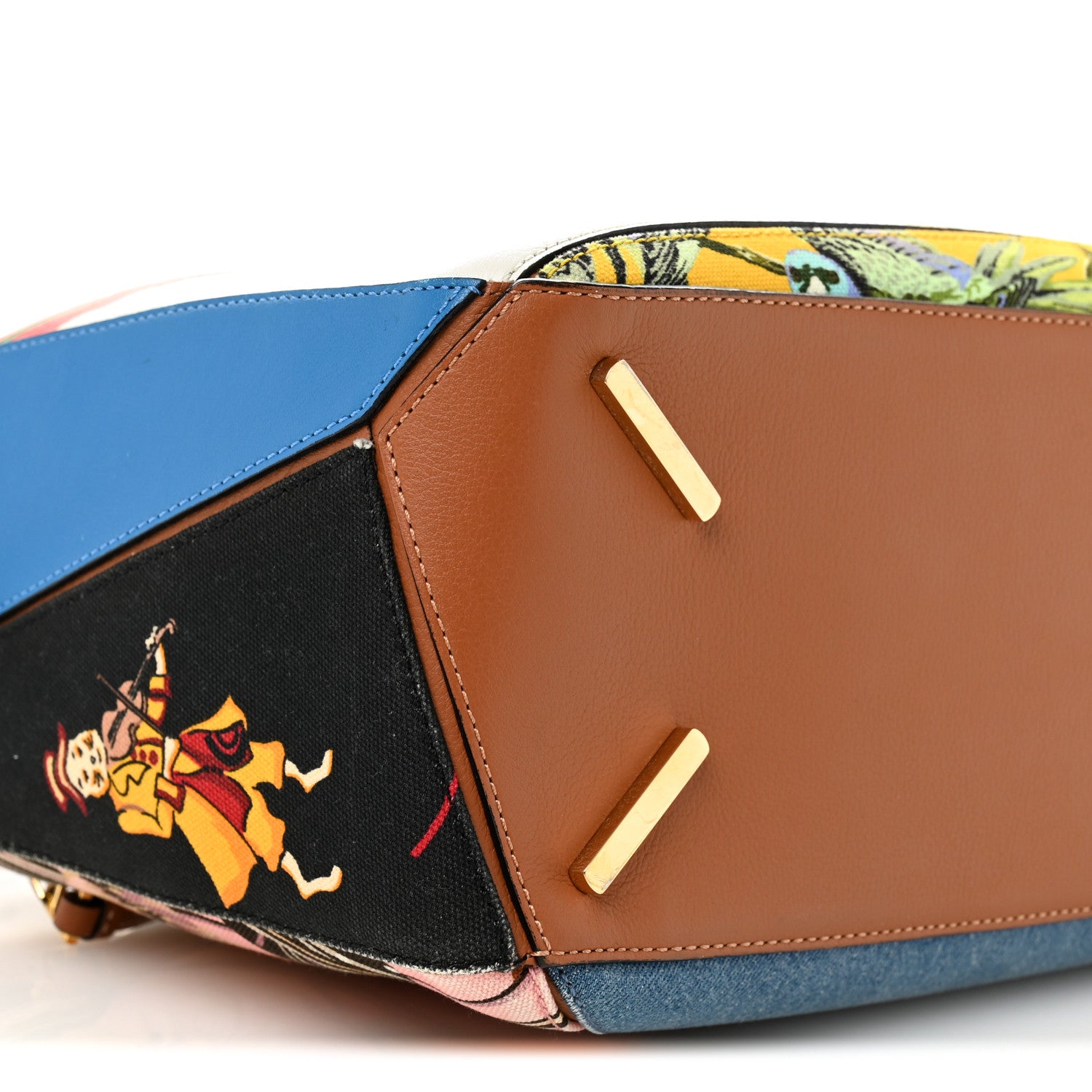 Loewe Calfskin Denim Paula's Ibiza Parrot Puzzle Bag Multicolor 8 of 10