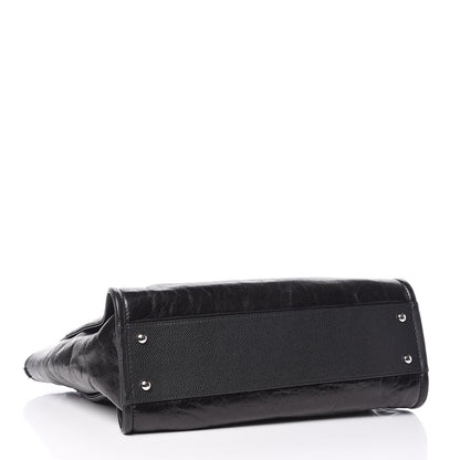Chanel Glazed Calfskin Small Deauville Tote Black 4 of 14