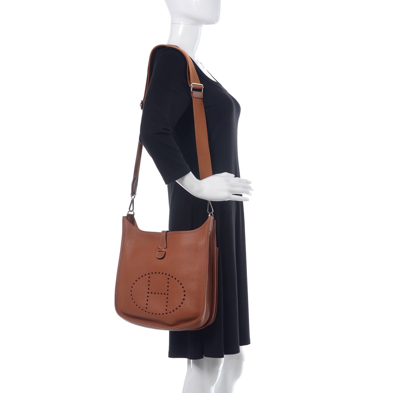 Hermes Taurillon Clemence Evelyne III PM Gold 2 of 10