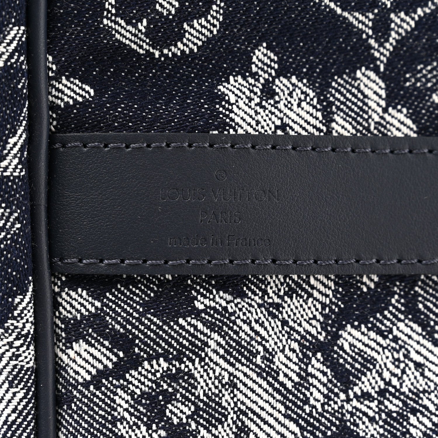 Louis Vuitton Monogram Tapestry Keepall Bandouliere 50 Bleu 5 of 11