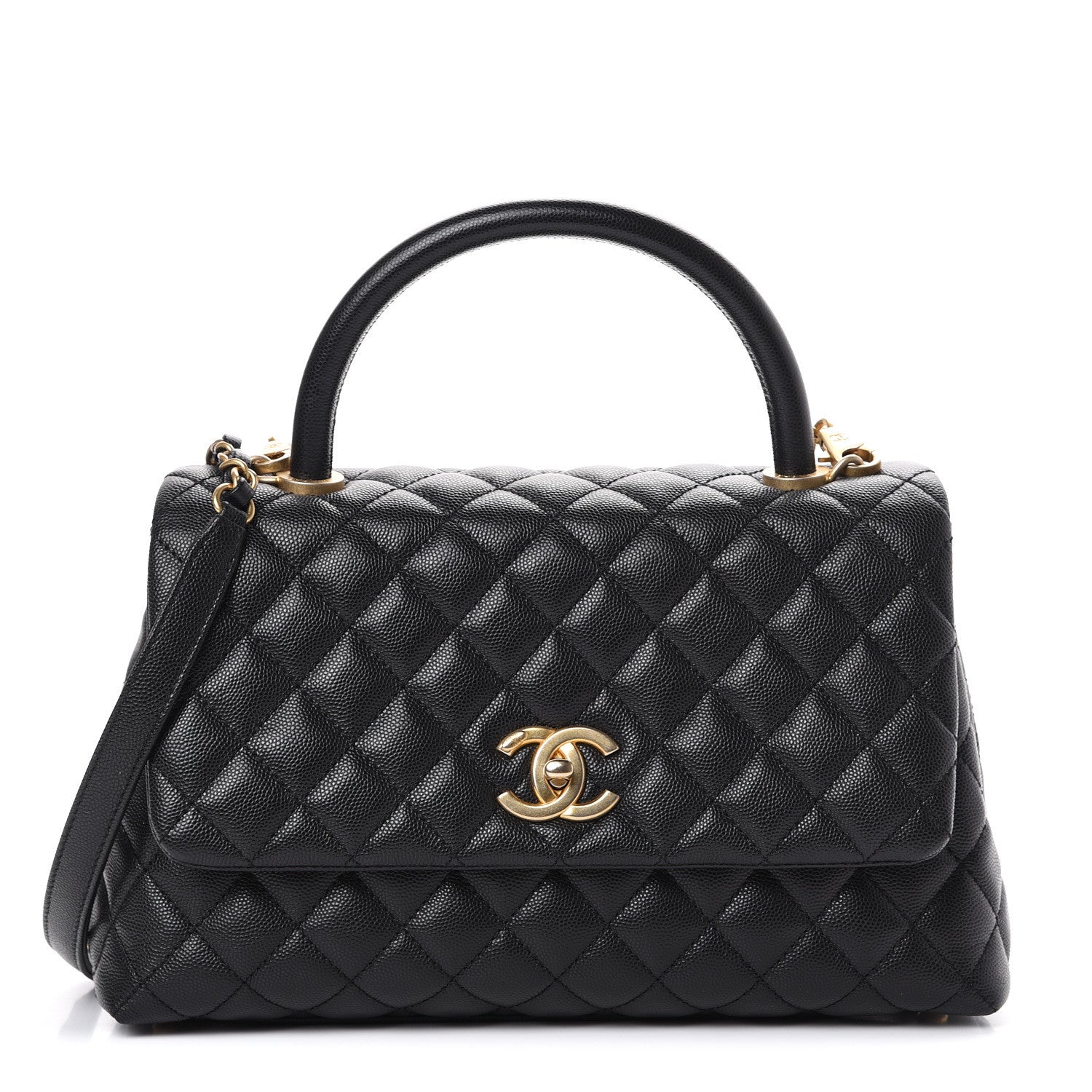 Chanel Caviar Quilted Small Coco Handle Flap Black 1 of 10