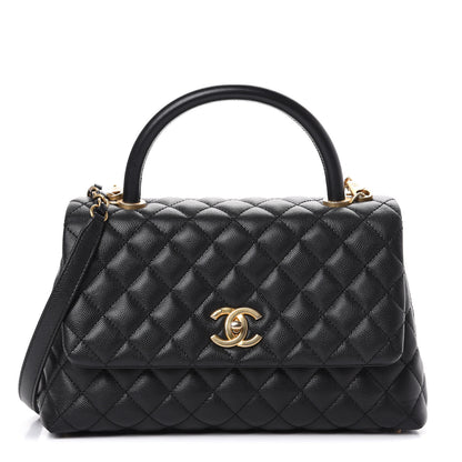 Chanel Caviar Quilted Small Coco Handle Flap Black 1 of 10