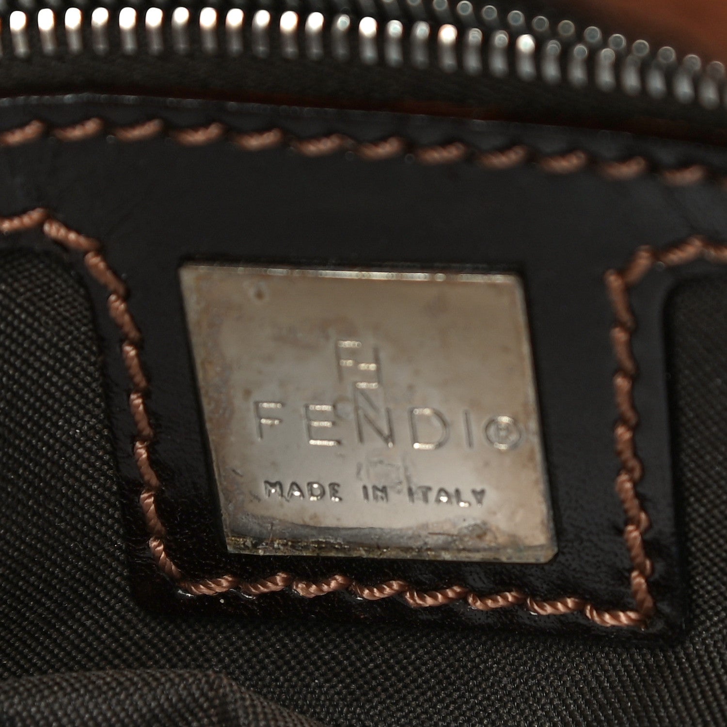 Fendi Calf Hair Zebra Print Baguette Brown 6 of 13