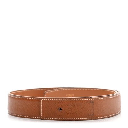 Hermes Box Courchevel 32mm Belt Strap 70 Gold 1 of 10