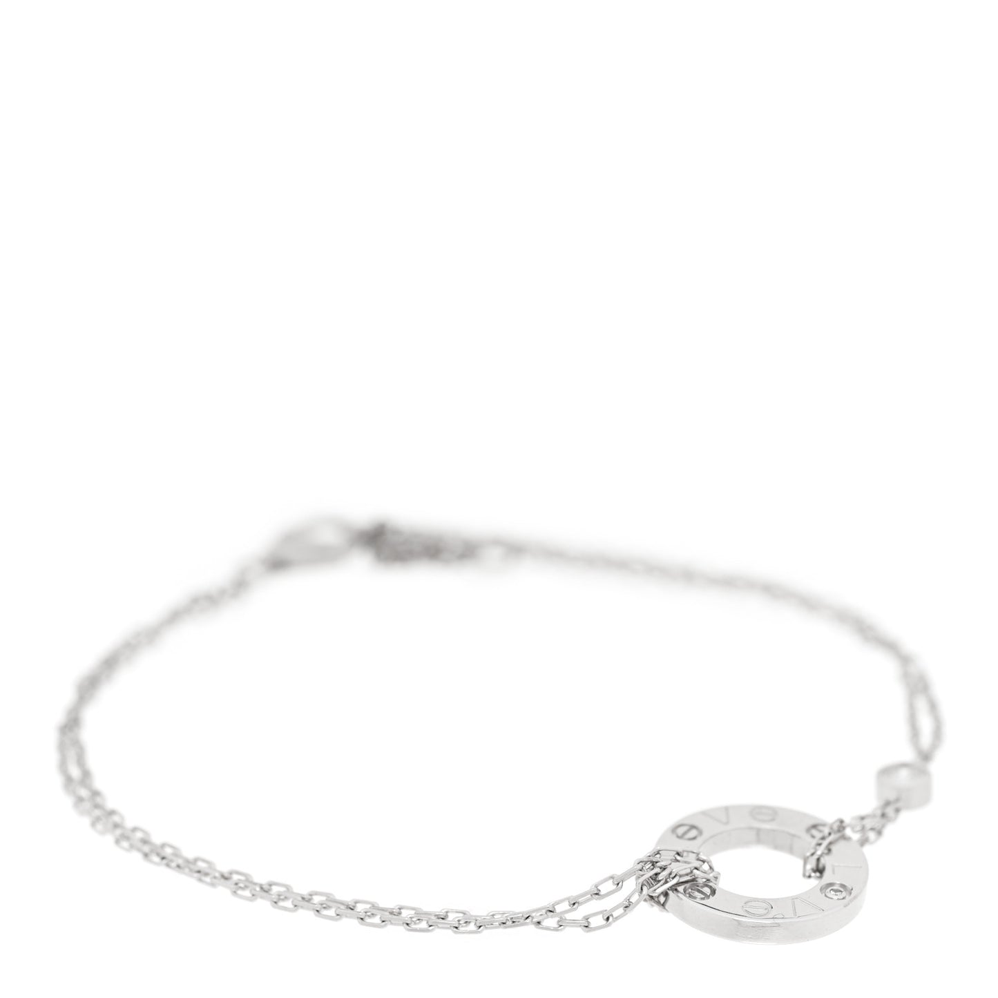 18K White Gold Diamond LOVE Bracelet