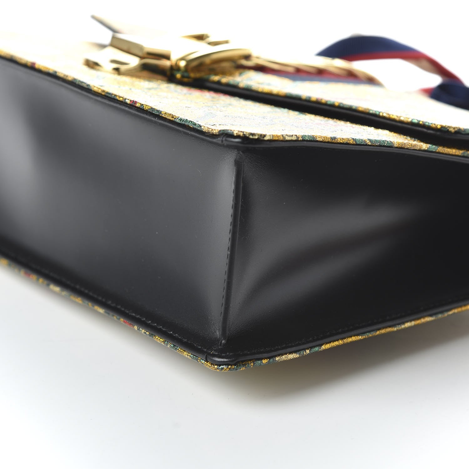 Gucci Iridescent Brocade Small Sylvie Shoulder Bag Gold 7 of 10