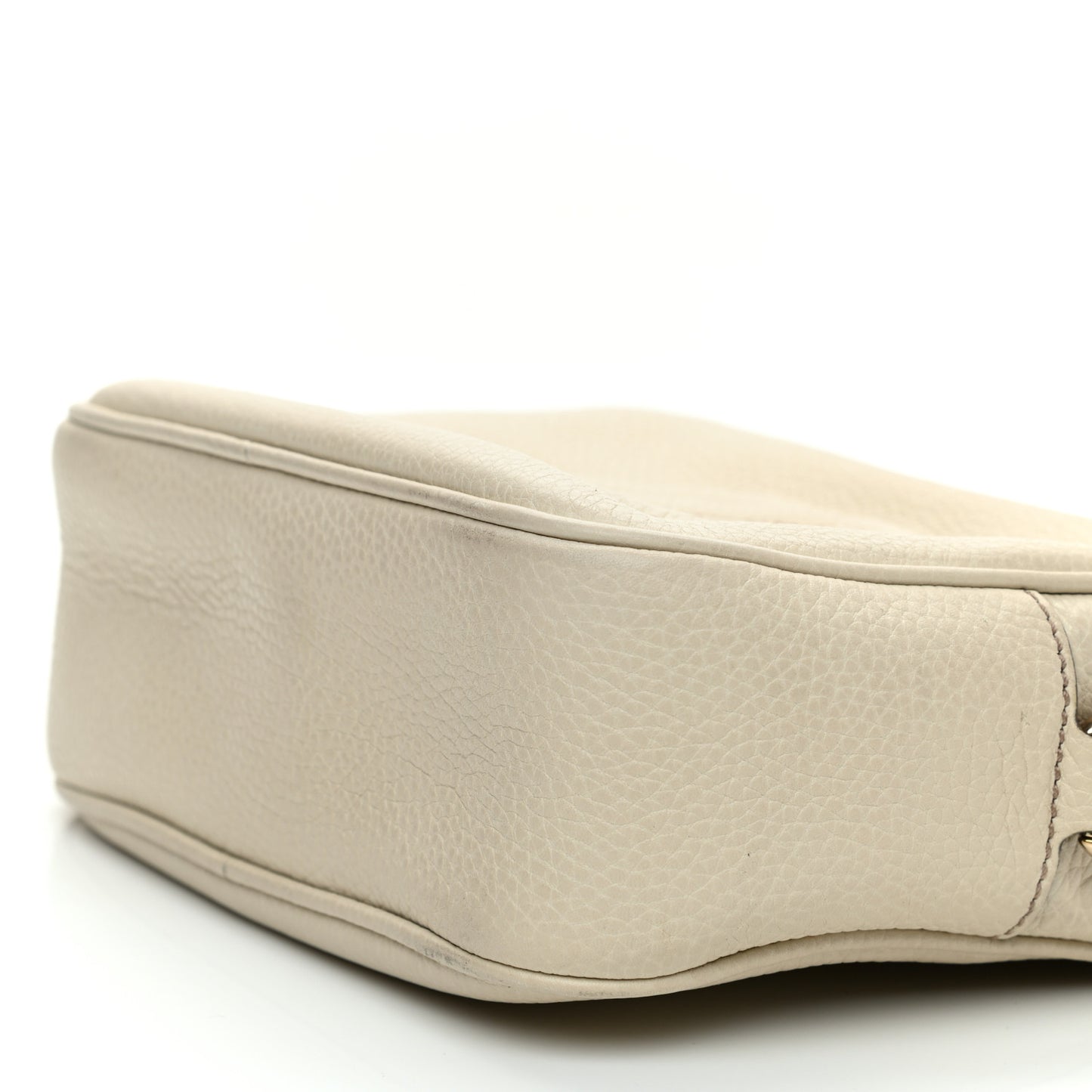 Pebbled Calfskin Small Soho Disco Bag Off White