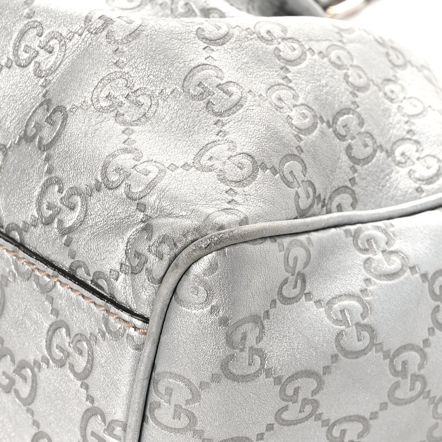 Gucci Guccissima Medium Sukey Tote Silver 10 of 14