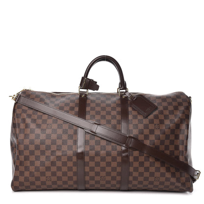 Louis Vuitton Damier Ebene Keepall Bandouliere 55 1 of 10