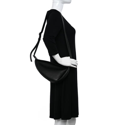 The Row Smooth Calfskin Small Slouchy Banana Bag Black 2 of 9