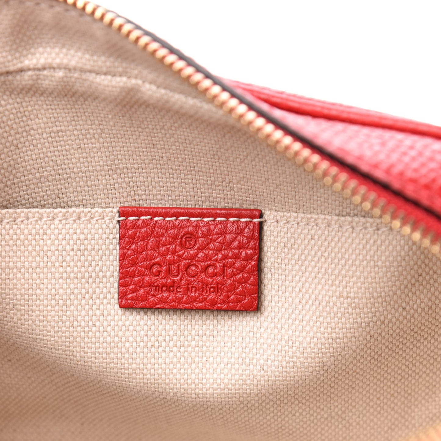 Pebbled Calfskin Small Soho Disco Bag Vibrant Red