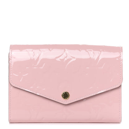 Louis Vuitton Vernis Sarah Compact Wallet Rose Ballerine 1 of 9