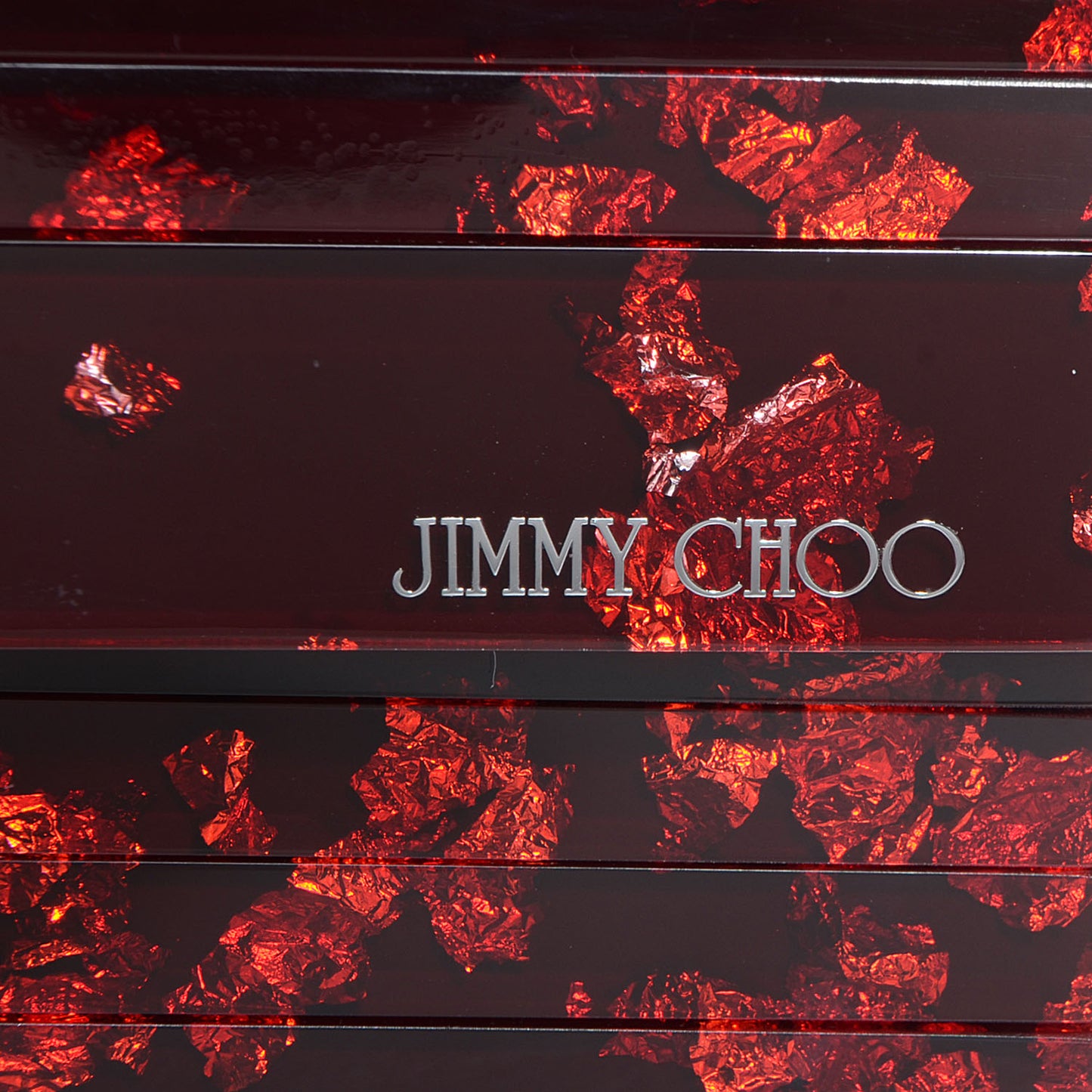Acrylic Foil Sweetie Clutch Red
