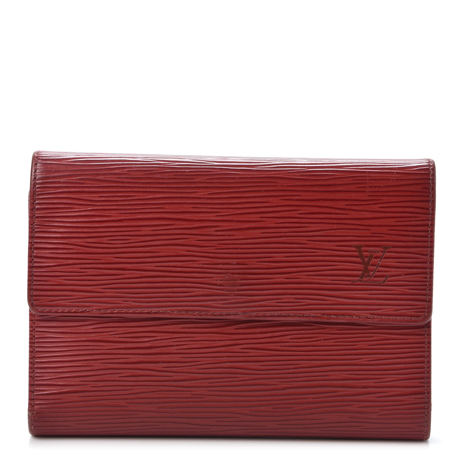 Louis Vuitton Epi Porte Tresor Etui Papiers Wallet Castillan Red 1 of 8