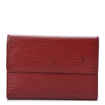 Louis Vuitton Epi Porte Tresor Etui Papiers Wallet Castillan Red 1 of 8