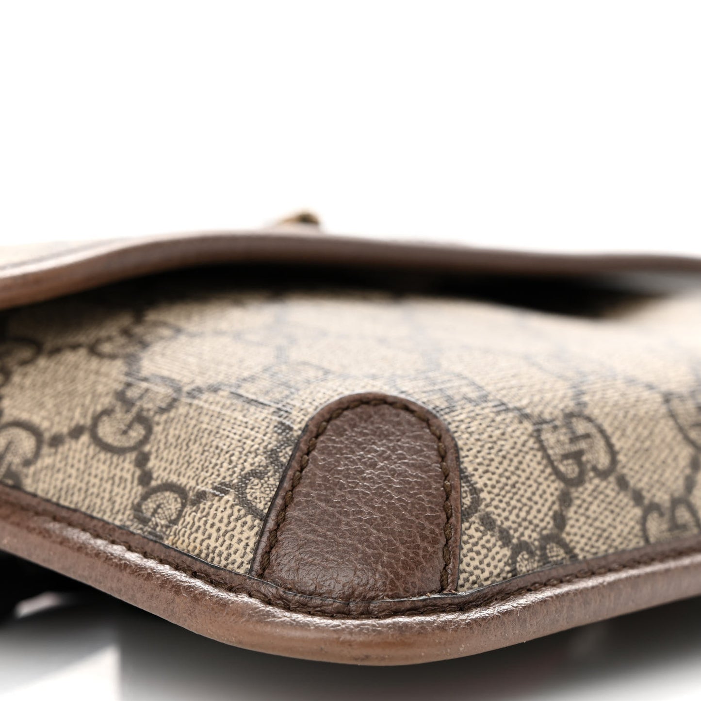 GG Supreme Monogram Neo Vintage Web Belt Bag Brown