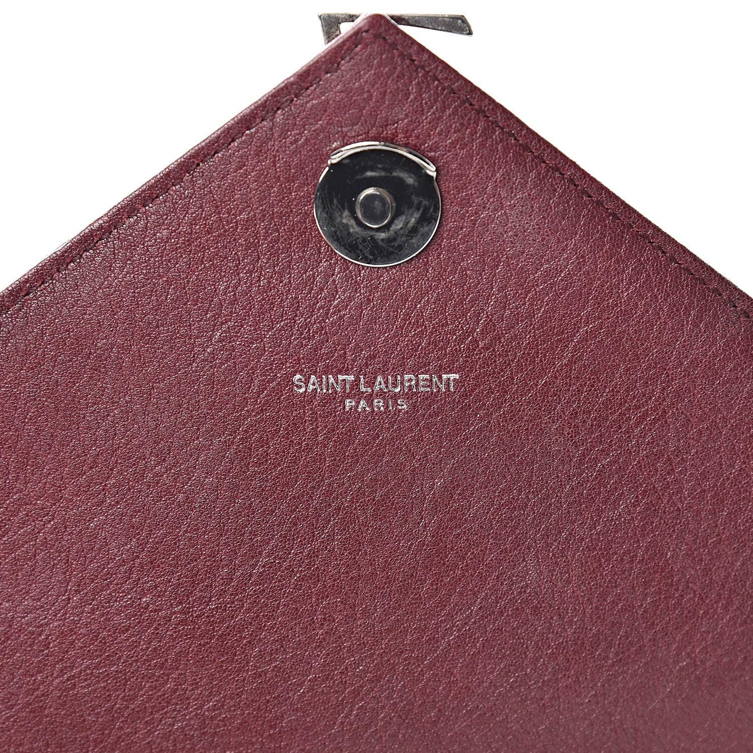 Saint Laurent Sheepskin Matelasse Chevron Large Monogram Satchel Rouge Legion 6 of 12