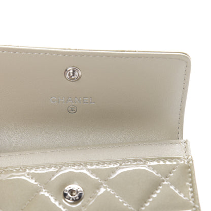Chanel Patent Quilted Card Holder Light Gold 6 of 9
