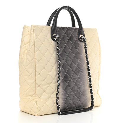 Chanel Caviar Ombre Large Shopping Tote White 3 of 12