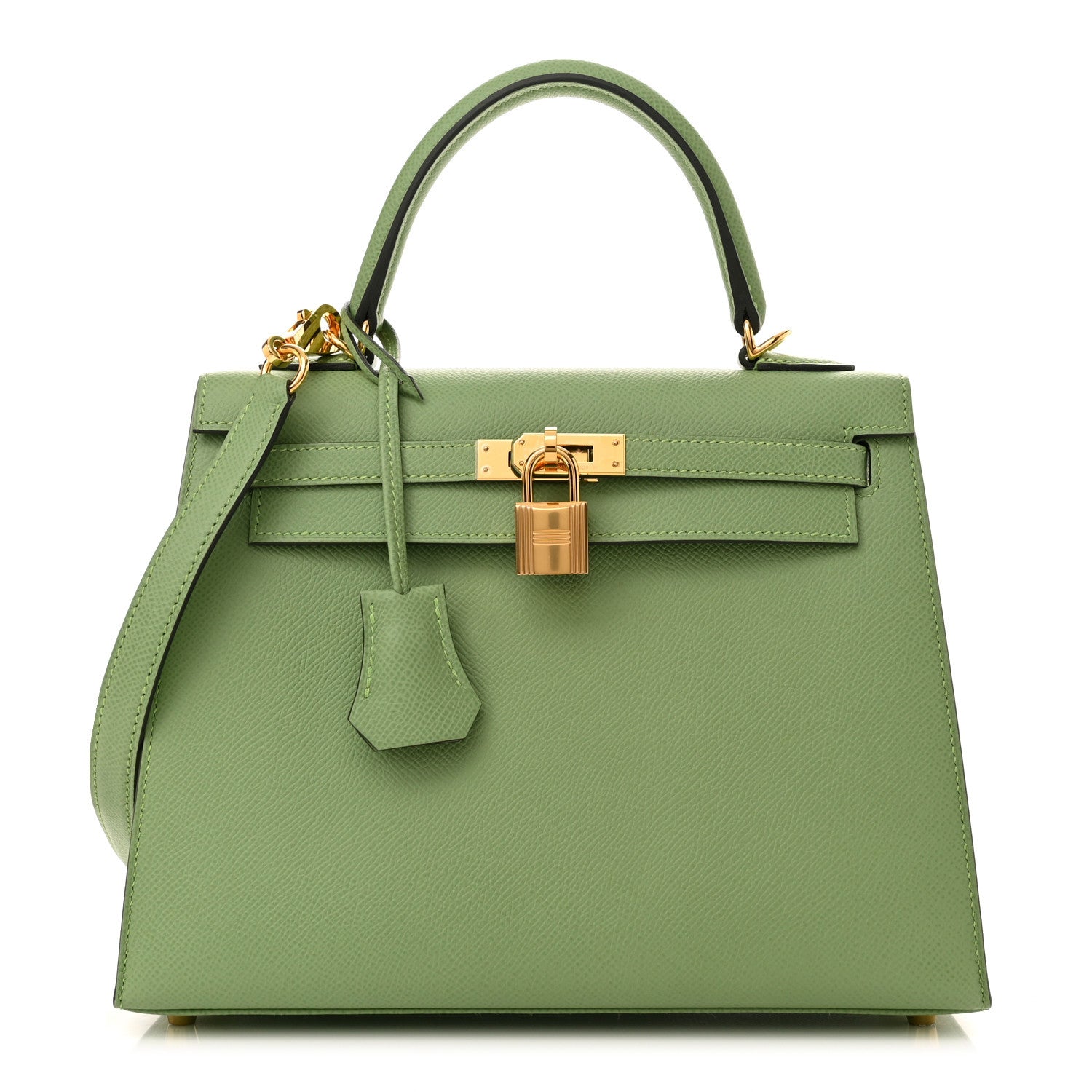 Hermes Epsom Kelly Sellier 25 Vert Criquet 1 of 11