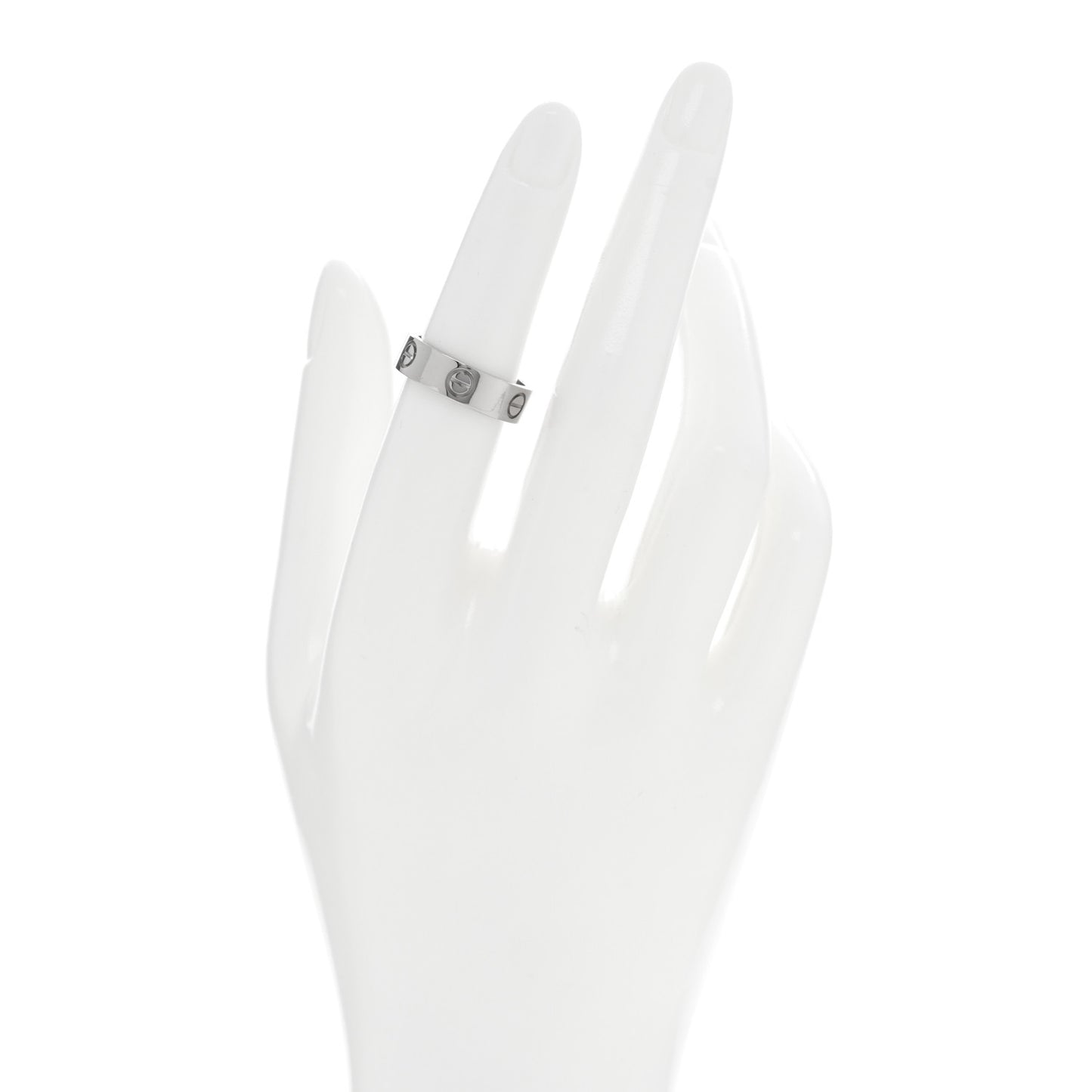 18K White Gold 5.5mm LOVE Ring 52 6