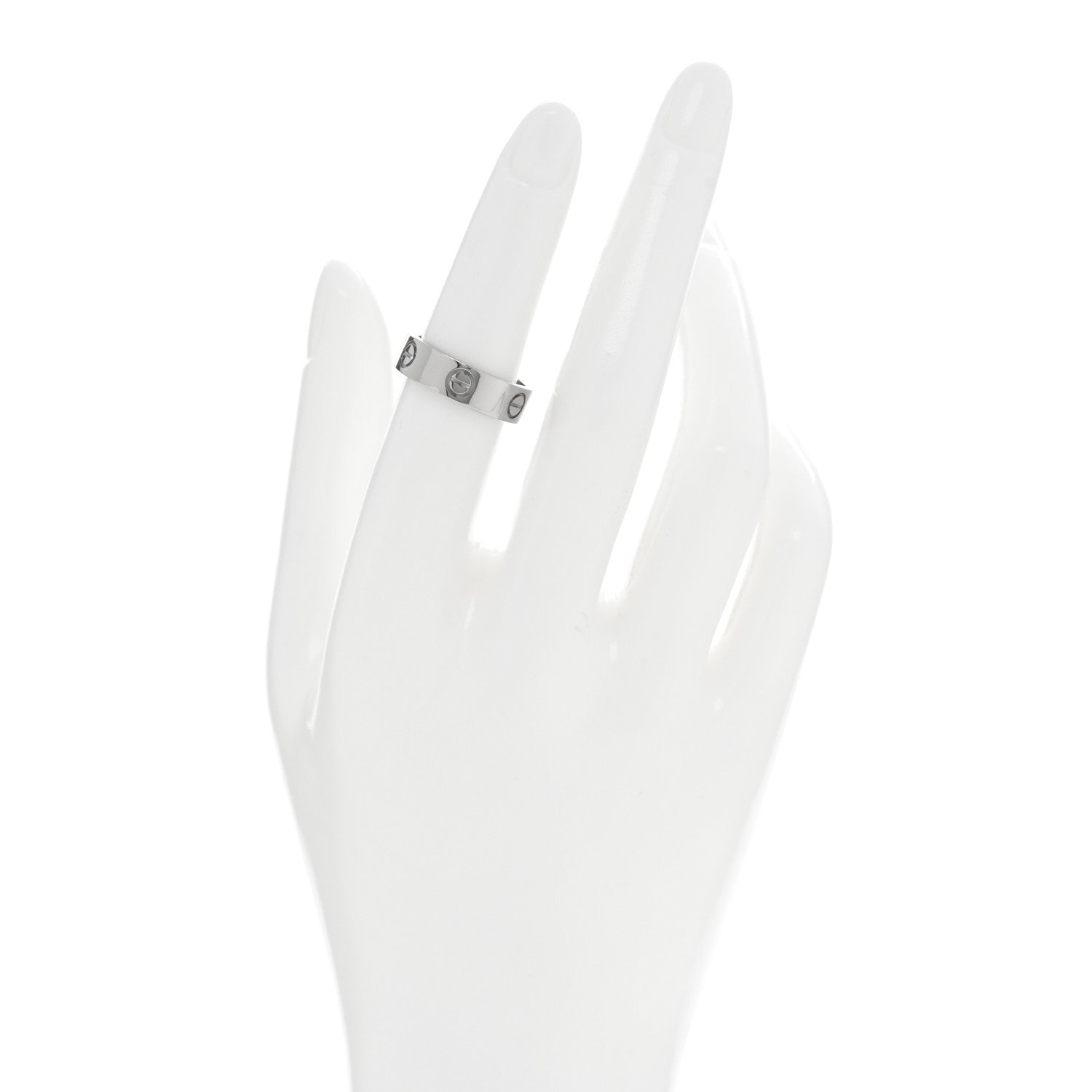 Cartier 18K White Gold 5.5mm LOVE Ring 52 6 2 of 4