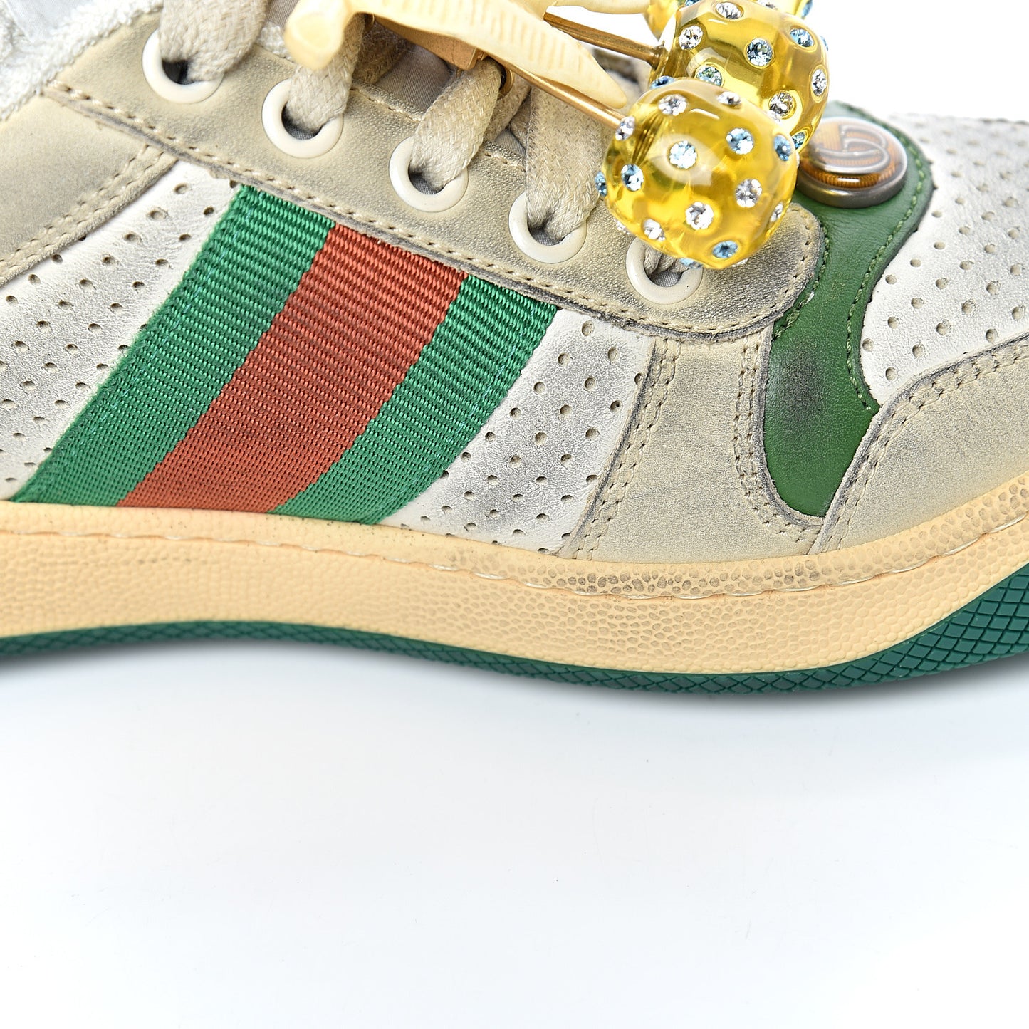 Nubuck Web Cherries Womens Screener Sneakers 35 Dusty Milk White Vintage Green