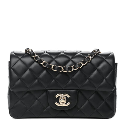 Chanel Lambskin Quilted Mini Rectangular Flap Black 1 of 4