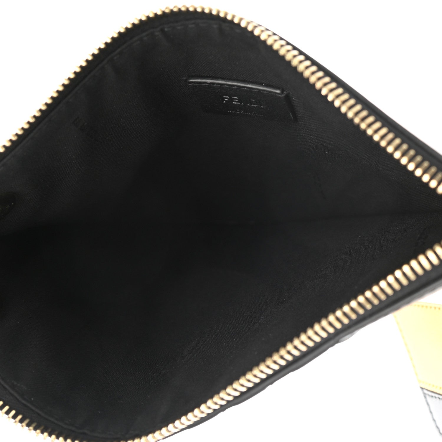 Fendi X FILA Vitello Century Mania FF 1974 Embossed Mania Small Flat Clutch Black Confetto Multicolor 5 of 8