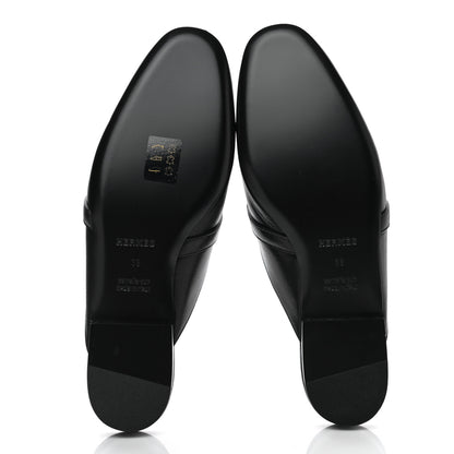 Hermes Goatskin Oz Mules 39 Black 5 of 9