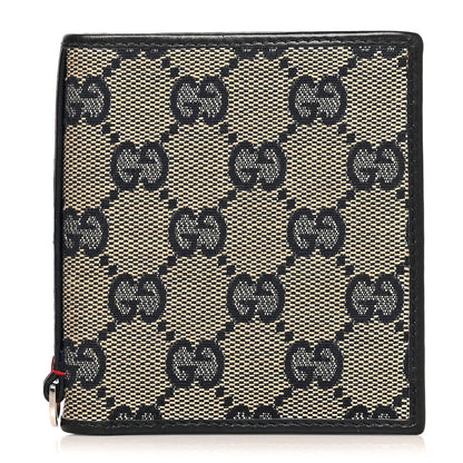 Gucci Monogram Bi-Fold Wallet Navy 1 of 8