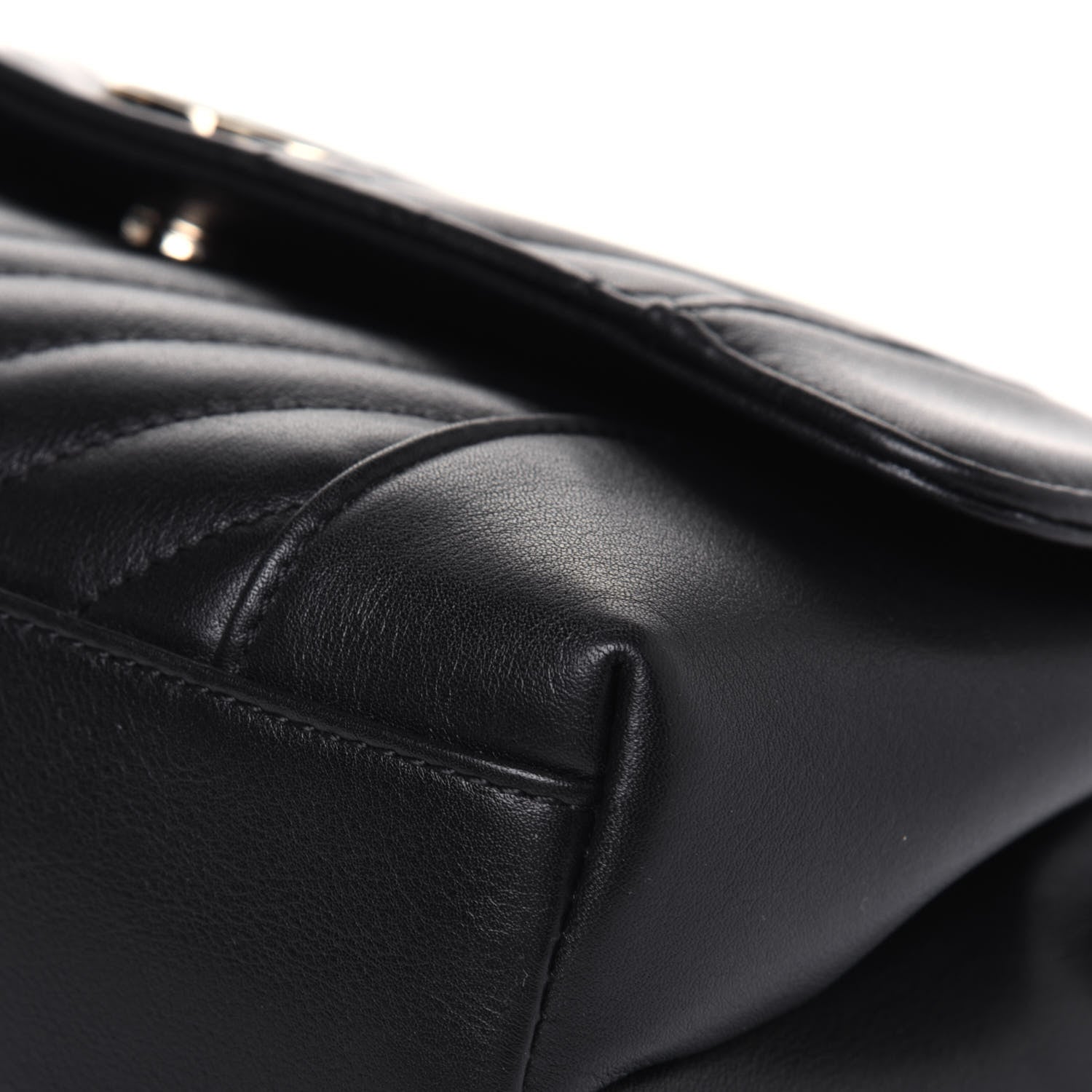 Chanel Calfskin Quilted Small Daily Chevron Flap Black 11 of 15