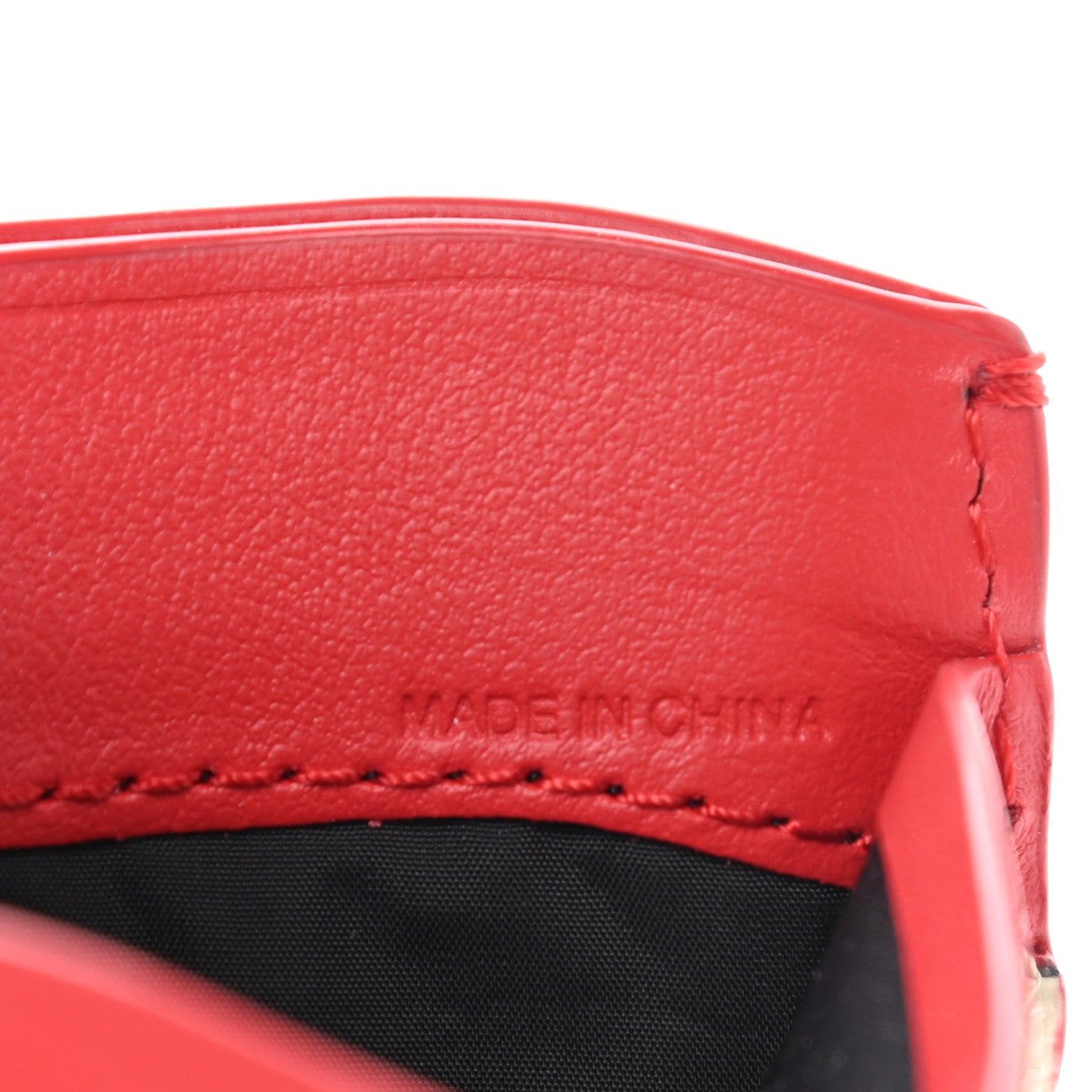 Burberry Soft Grain Calfskin Haymarket Check Izzy Card Case Red 7 of 8