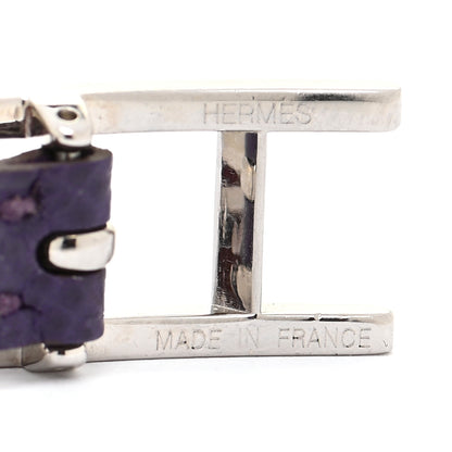 Hermes Epsom Swift Behapi Double Tour Bracelet L Iris Rubis 4 of 5