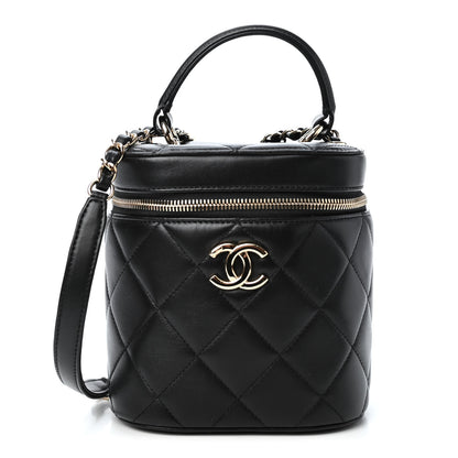 Chanel Lambskin Quilted Trendy Vanity Case Black 1 of 4