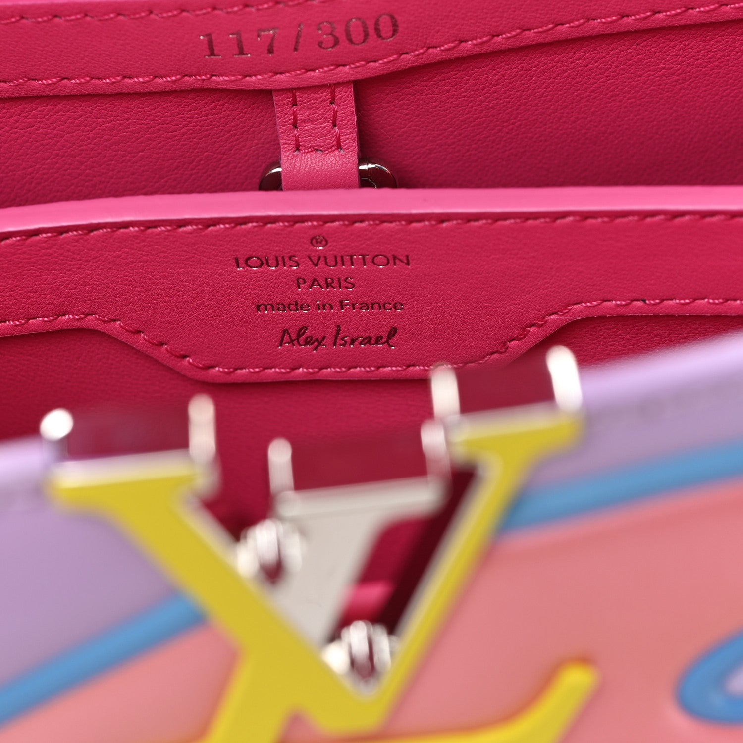 Louis Vuitton Calfskin Plexiglass ArtyCapucines PM Sam Falls Multicolor 6 of 10