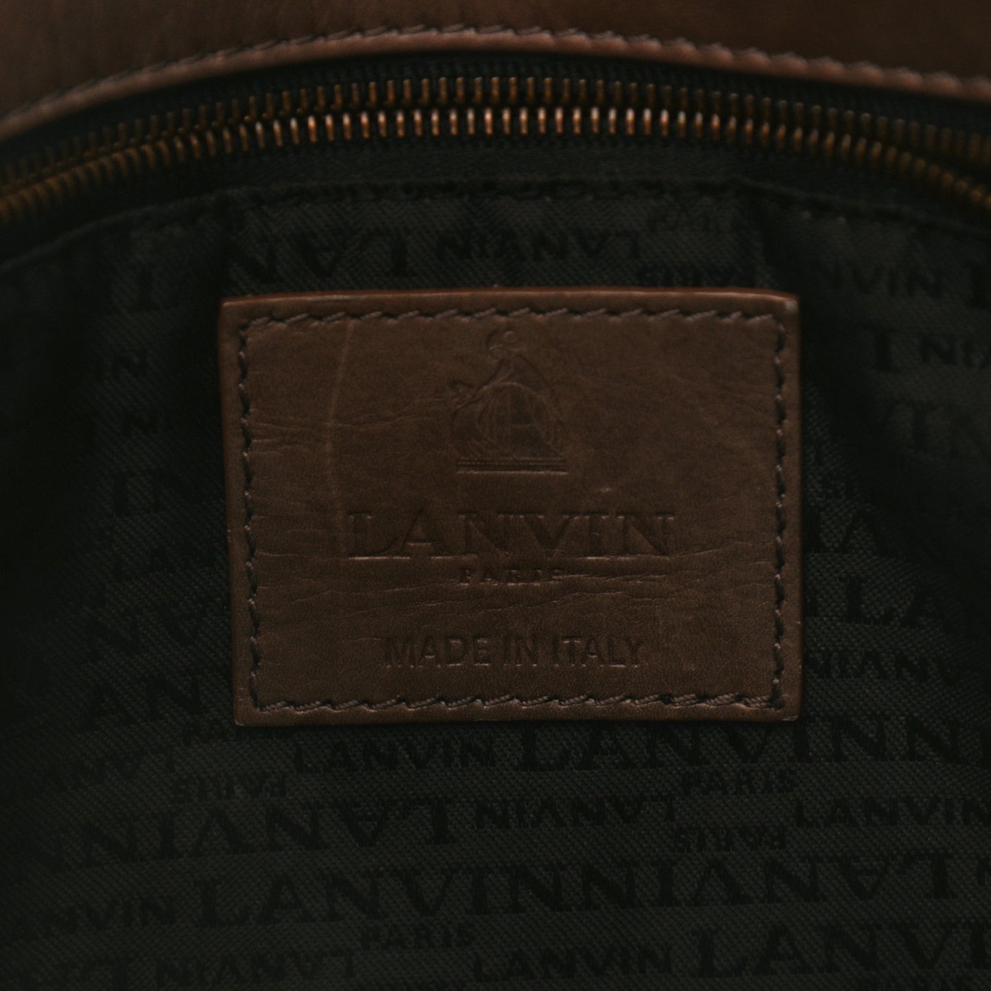 Calfskin Quilted Medium Happy Shoulder Bag Brown