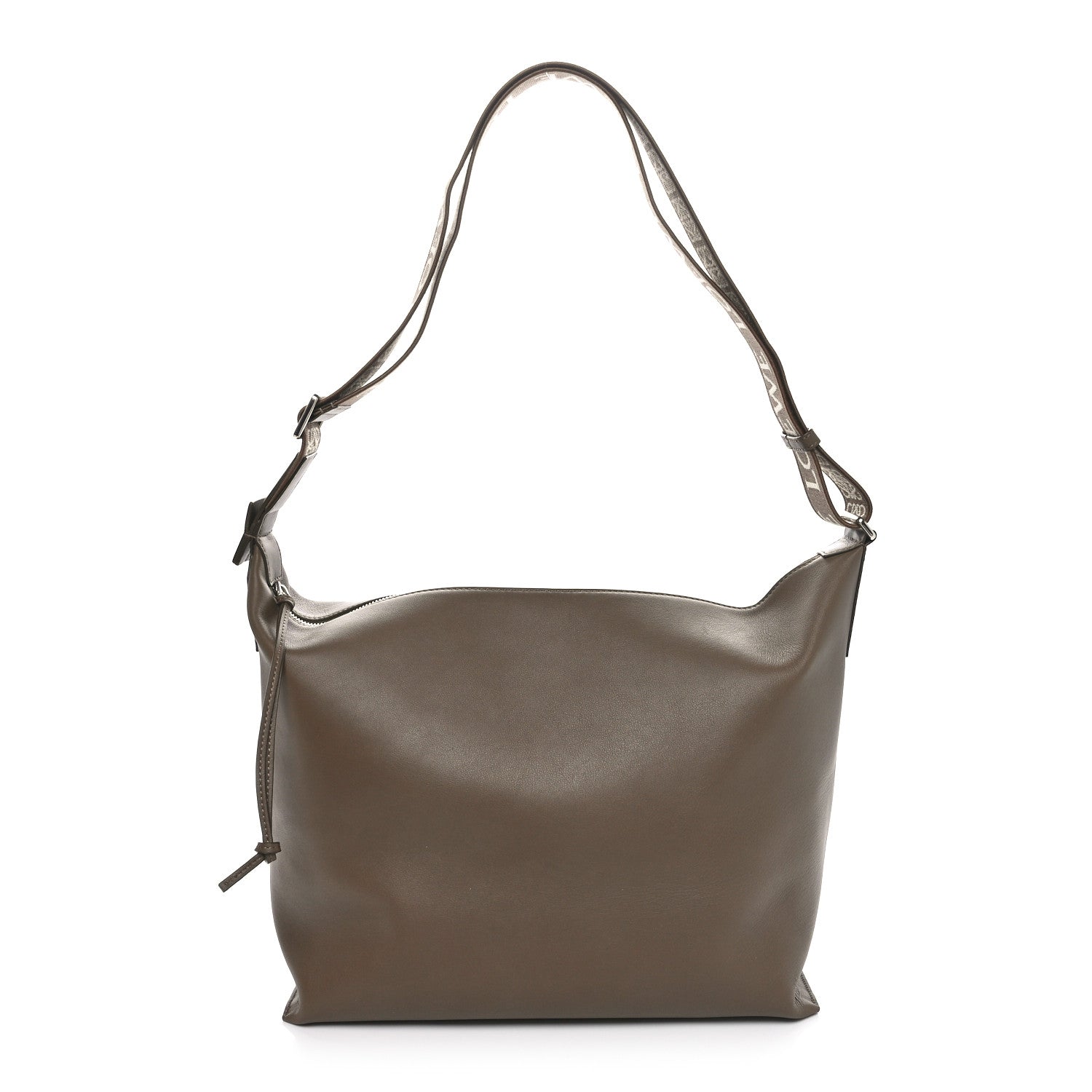 Loewe Supple Smooth Calfskin Jacquard Cubi Crossbody Bag Winter Brown 1 of 9