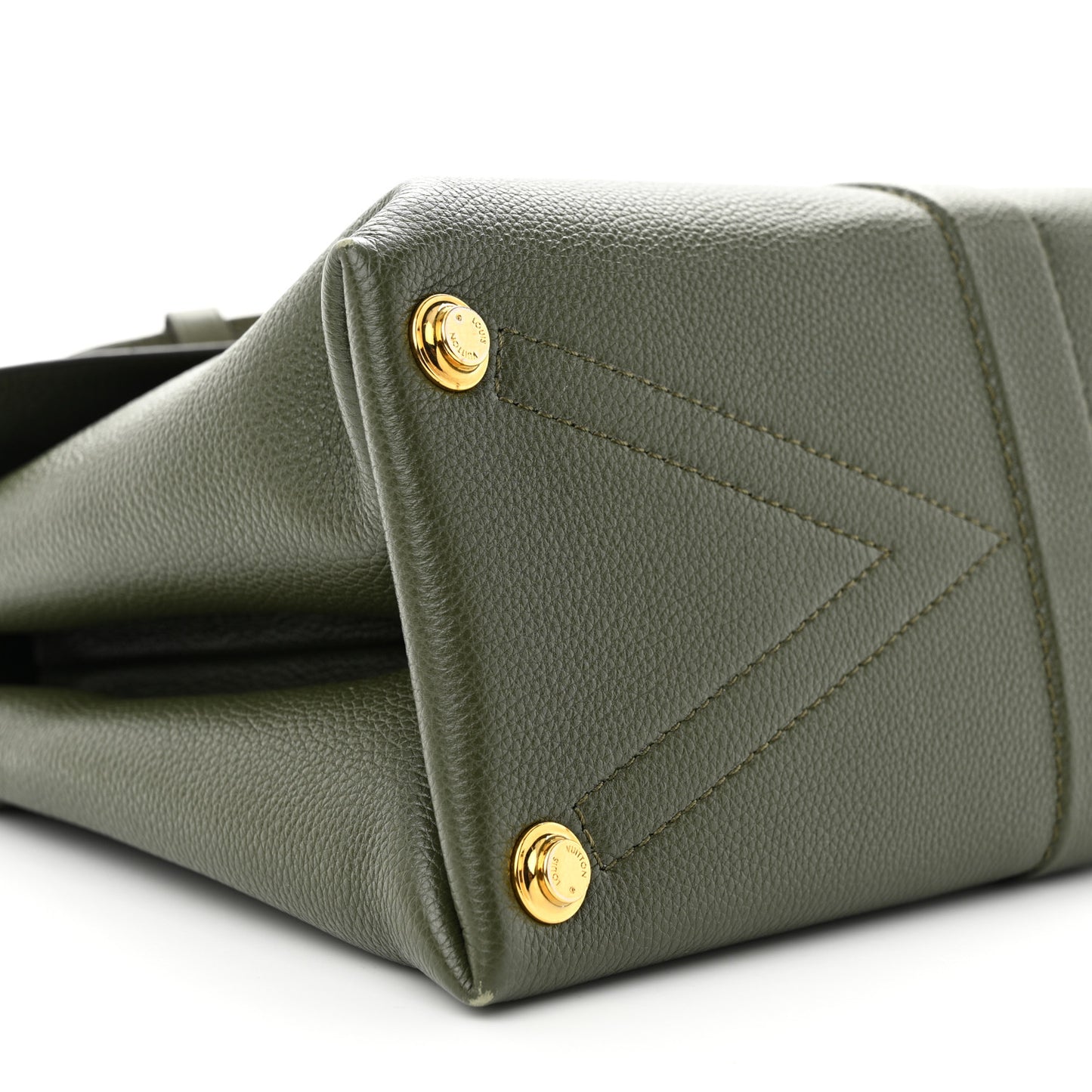 Grained Smooth Calfskin Rose Des Vents MM Khaki