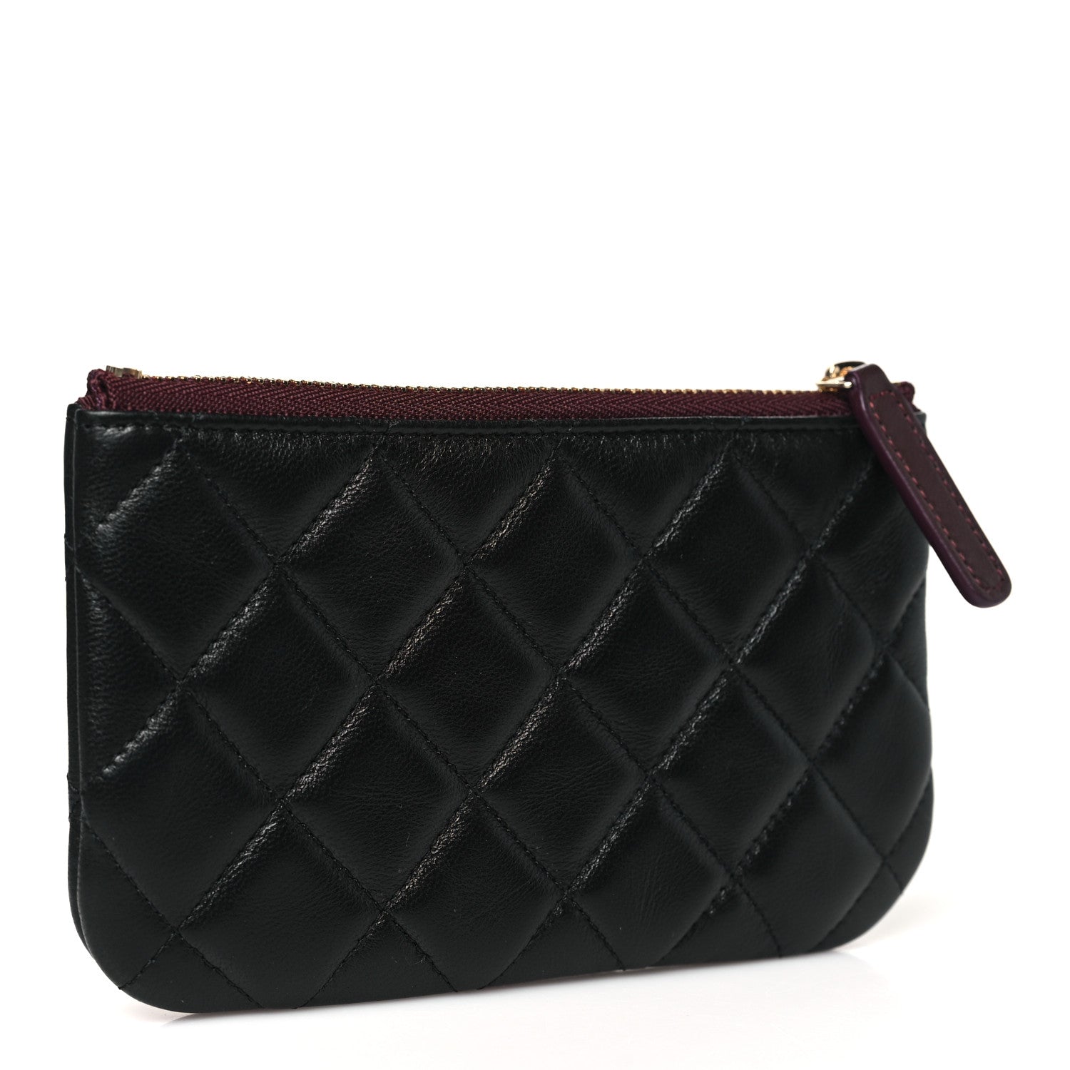 Chanel Lambskin Quilted Small Cosmetic Case Black 3 of 9